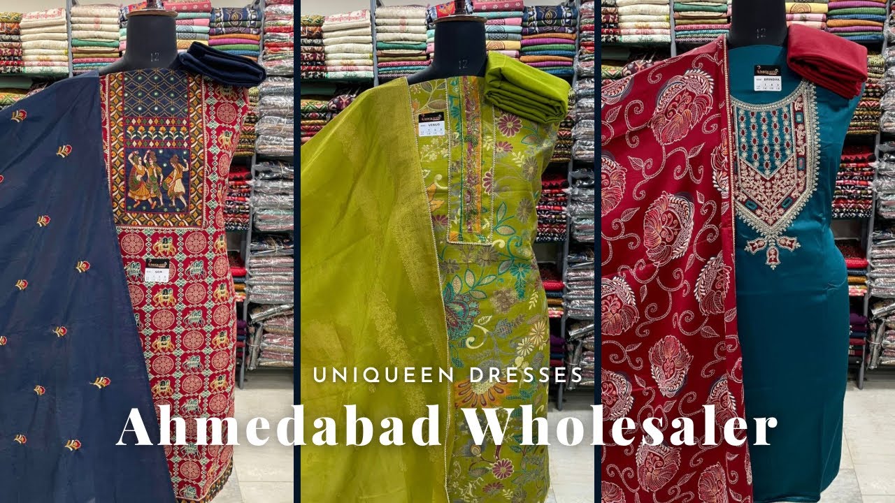 Fancy dress material | Ahmedabad Wholesale market | Unstitch suits
