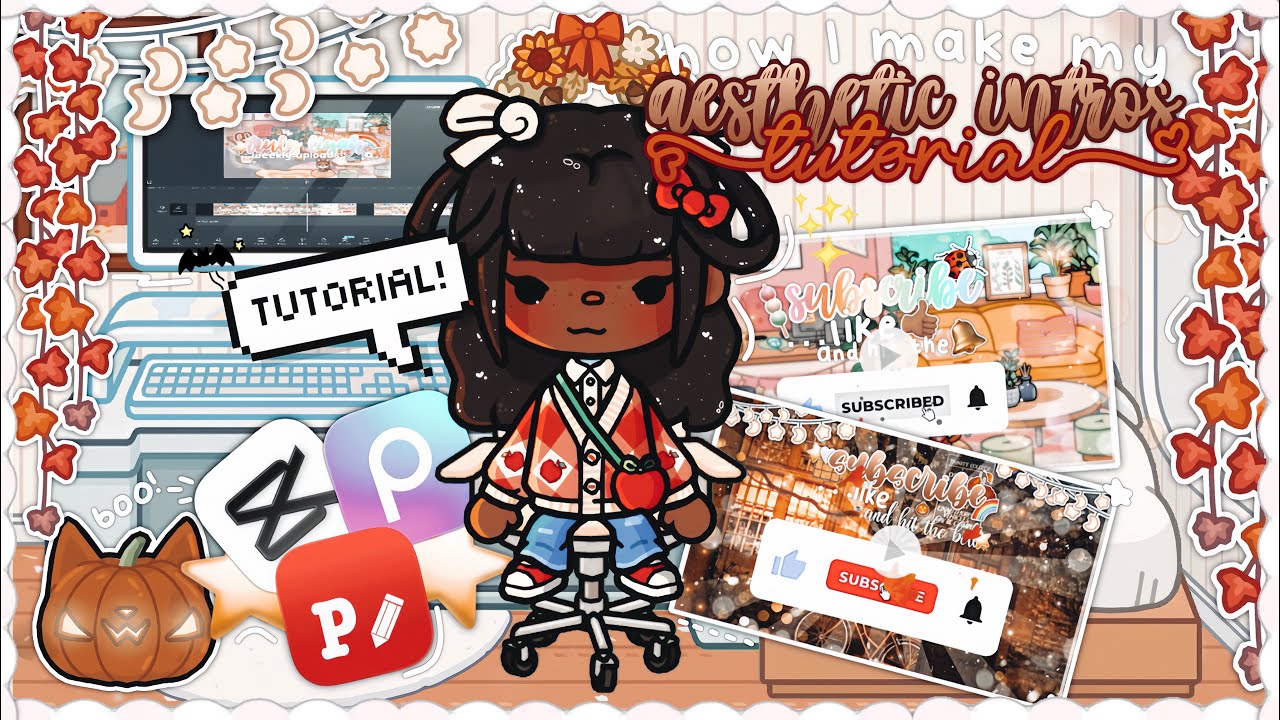 How I make my *AESTHETIC* intros! 🎃🎀 | *VOICED* 🔊 | Toca Boca 🌎 