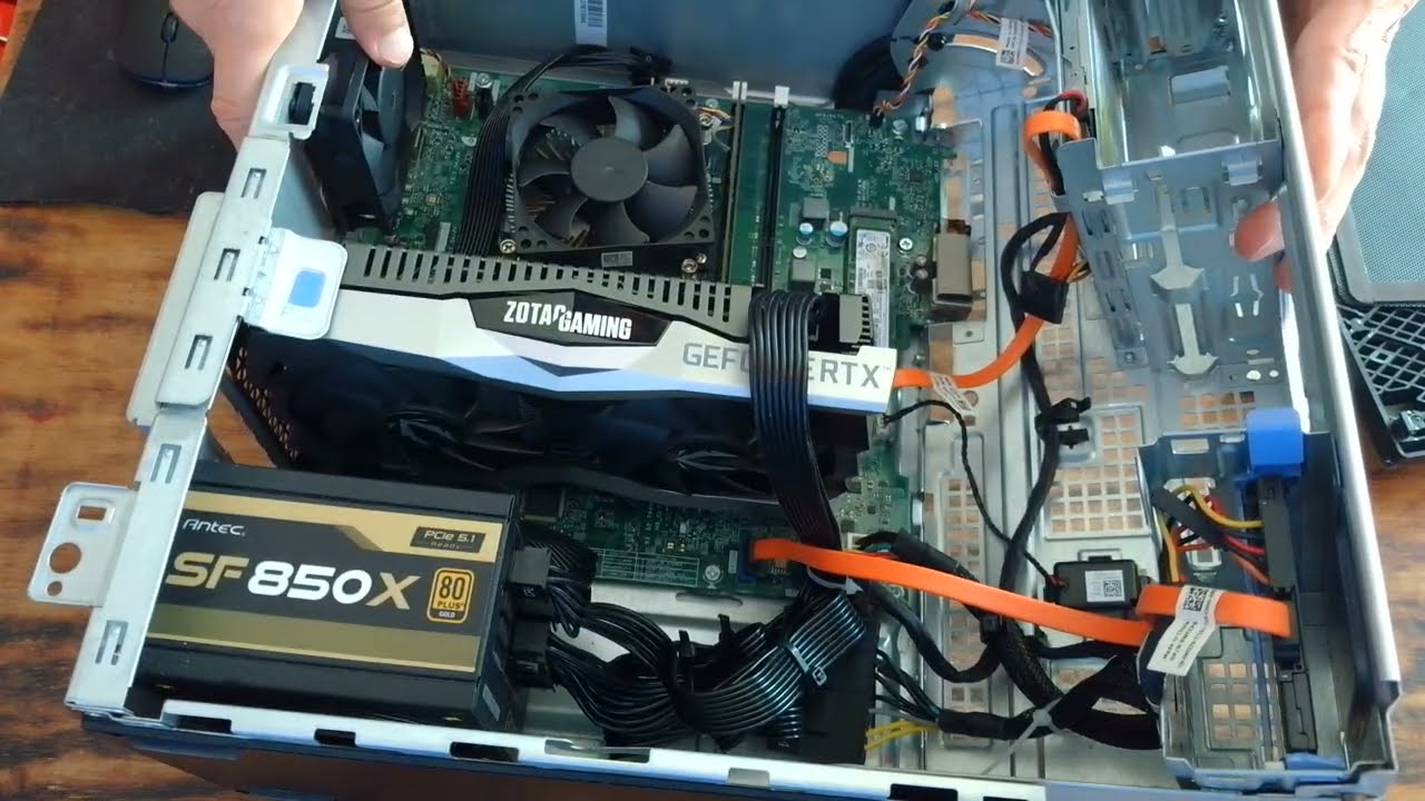 Dell Optiplex 3050mt GAMER, resultado final adaptación de fuente Antec SF850X 80 plus gold