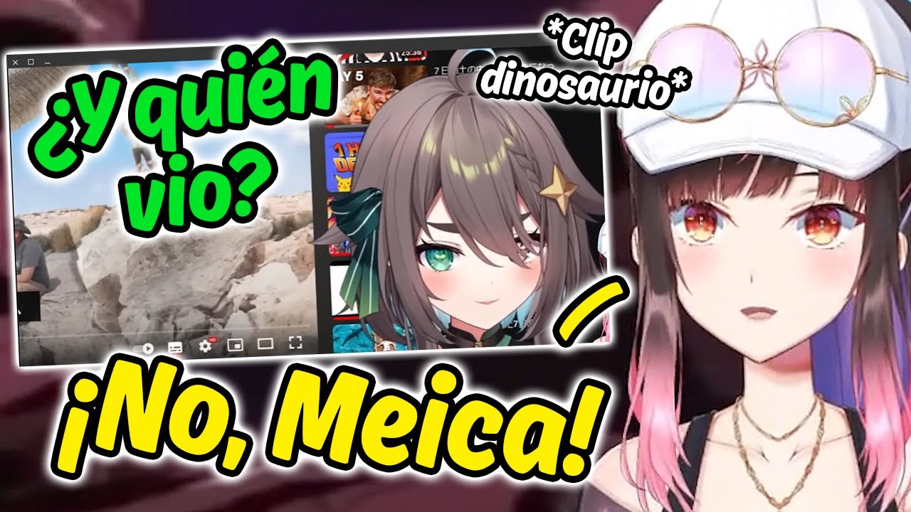 Hana reacciona al clip del dinosaurio de Meica【Hana Yomeguri】
