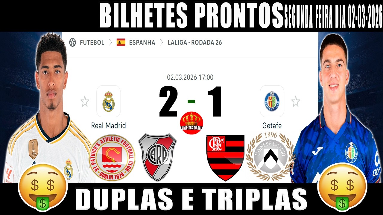 PALPITES DE FUTEBOL PRA HOJE DIA 02 03 2026   SEGUNDA FEIRA