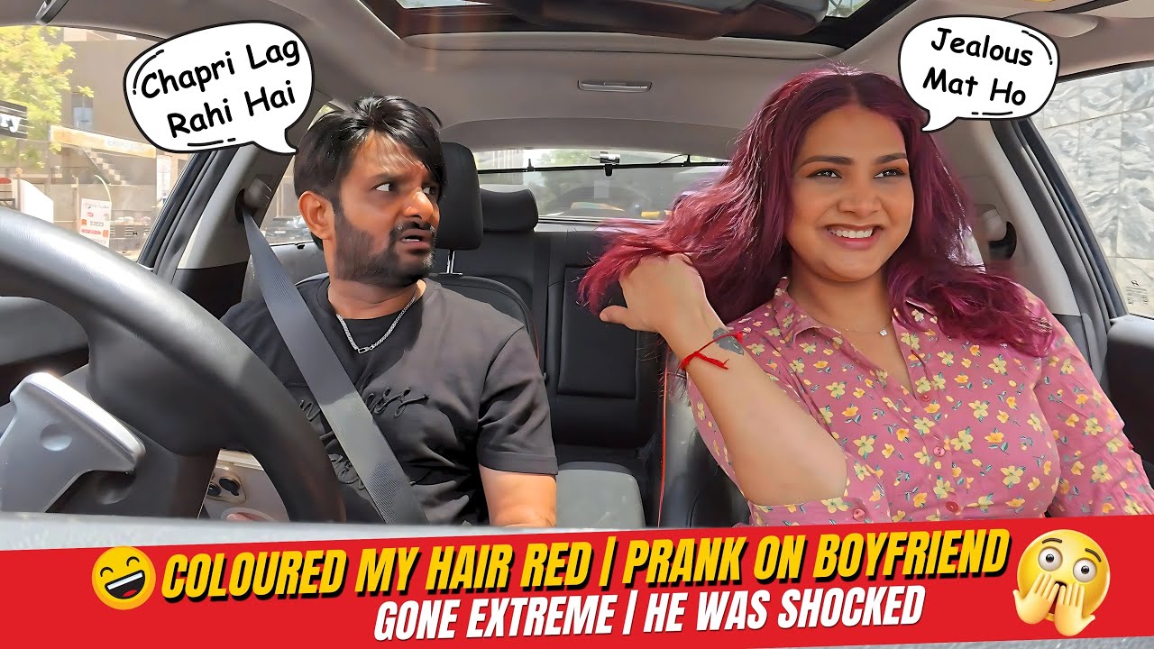 COLOURED MY HAIR RED | PRANK GONE TOO FAR | HE WAS SUPER SHOCKED