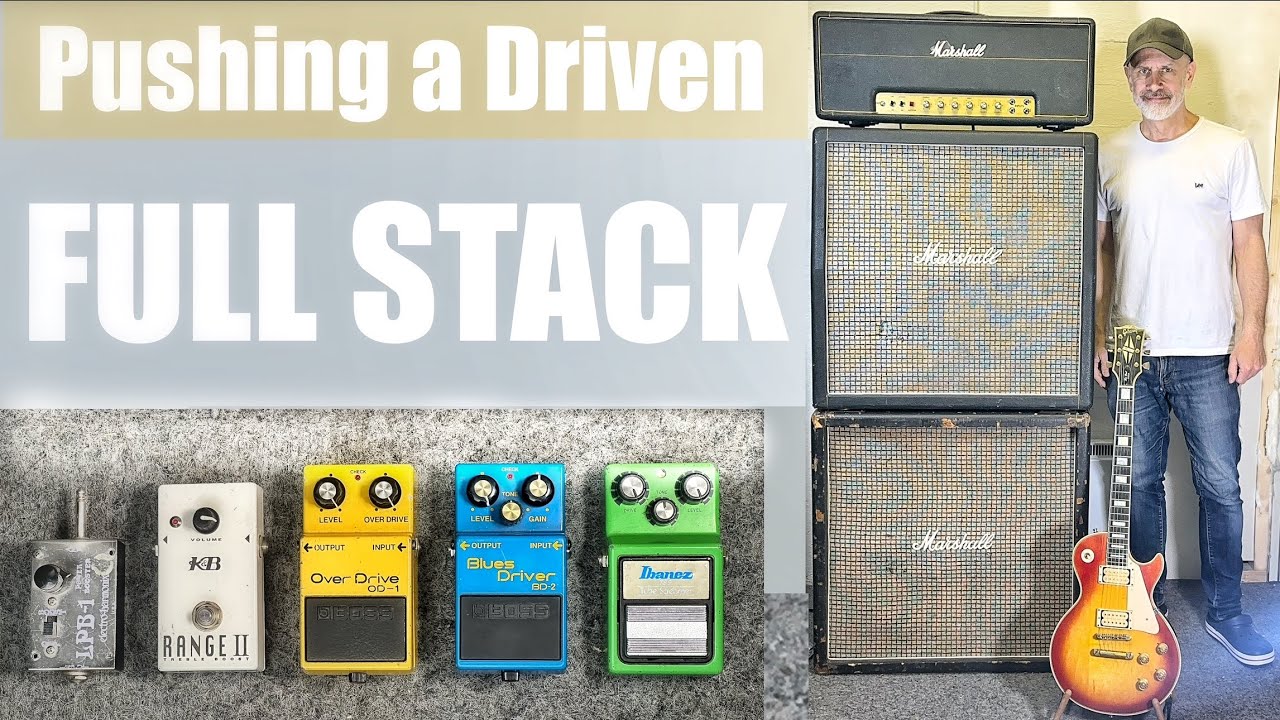 Pushing a Dirty Marshall Full Stack with 5 Overdrive Pedals