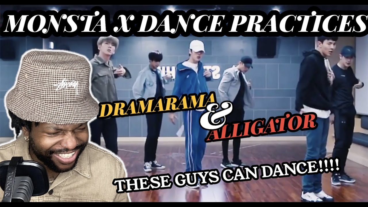 FIRST TIME WATCHING KPOP DANCE PRACTICES | MONSTA X - Alligator/Dramarama Dance Practices (REACTION)