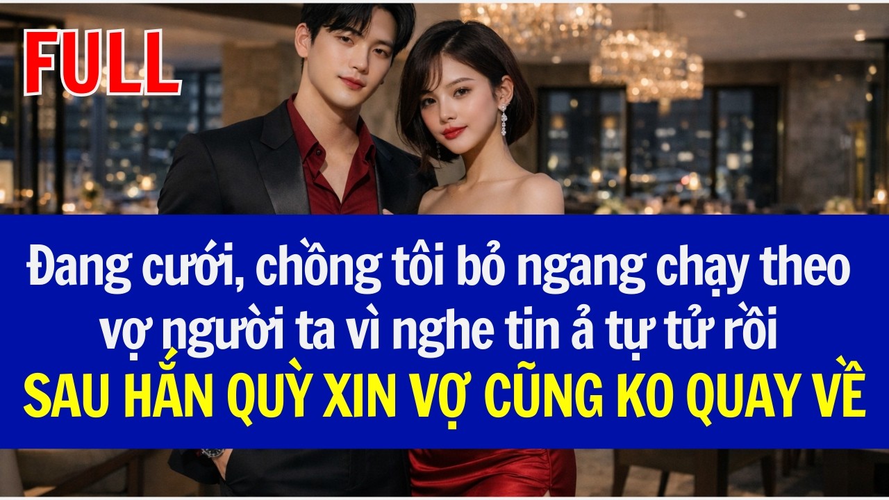 Đang cưới, chồng tôi bỏ ngang chạy theo vợ người ta vì ả tựtử, SAU HẮN QUỲ XIN VỢ CŨNG KO QUAY VỀ