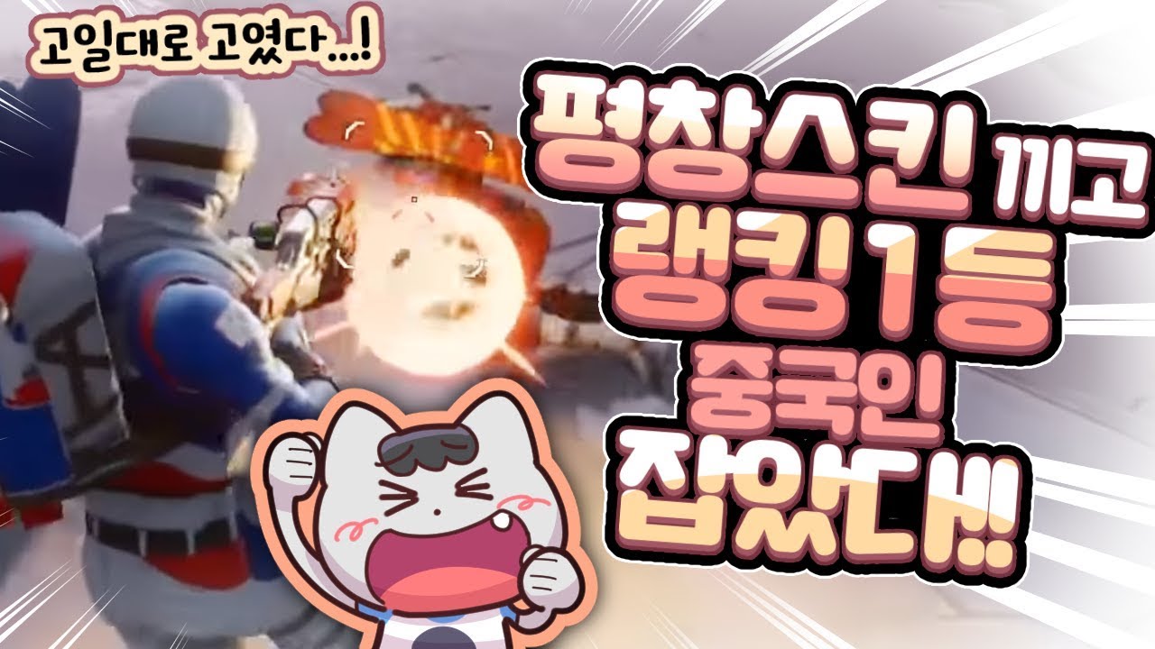 평창올림픽 스킨끼고 랭킹 1위 중국친구 잡기! (삼쿼드) / 포트나이트 【DOGHOLE】