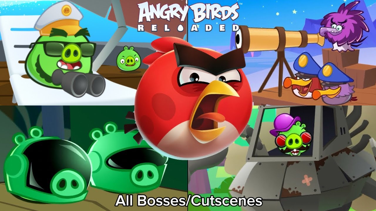 Angry Birds Reloaded: Secret Area - All Bosses and Cutscenes (V3.25)