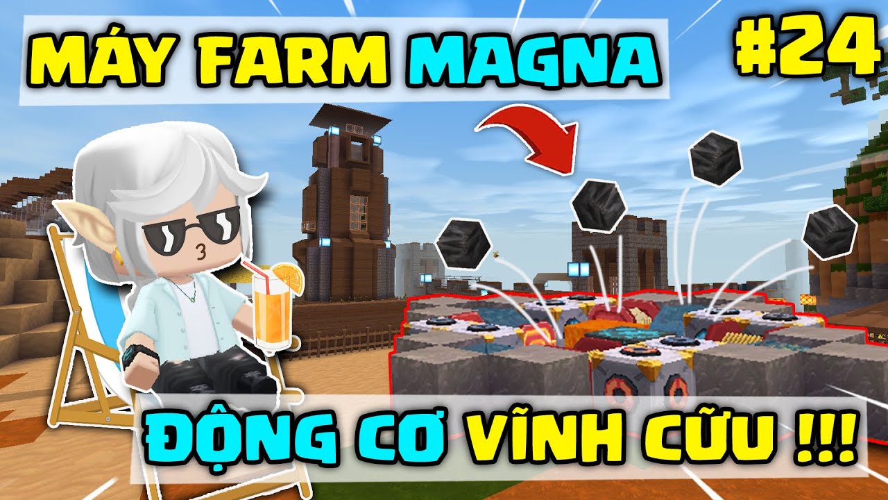 SINH TỒN ĐẠI DƯƠNG #24 : XÂY DỰNG MÁY FARM MAGNA! TRONG MINI WORLD !! #aliengame #miniworld