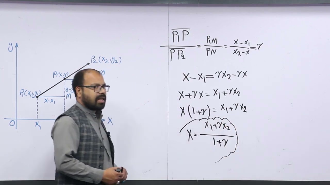 64 صنف دهم مضمون ریاضی دریافت کمیات وضعیه نقطه یی که یک قطعه خط را به یک نسبت تقسیم میکند