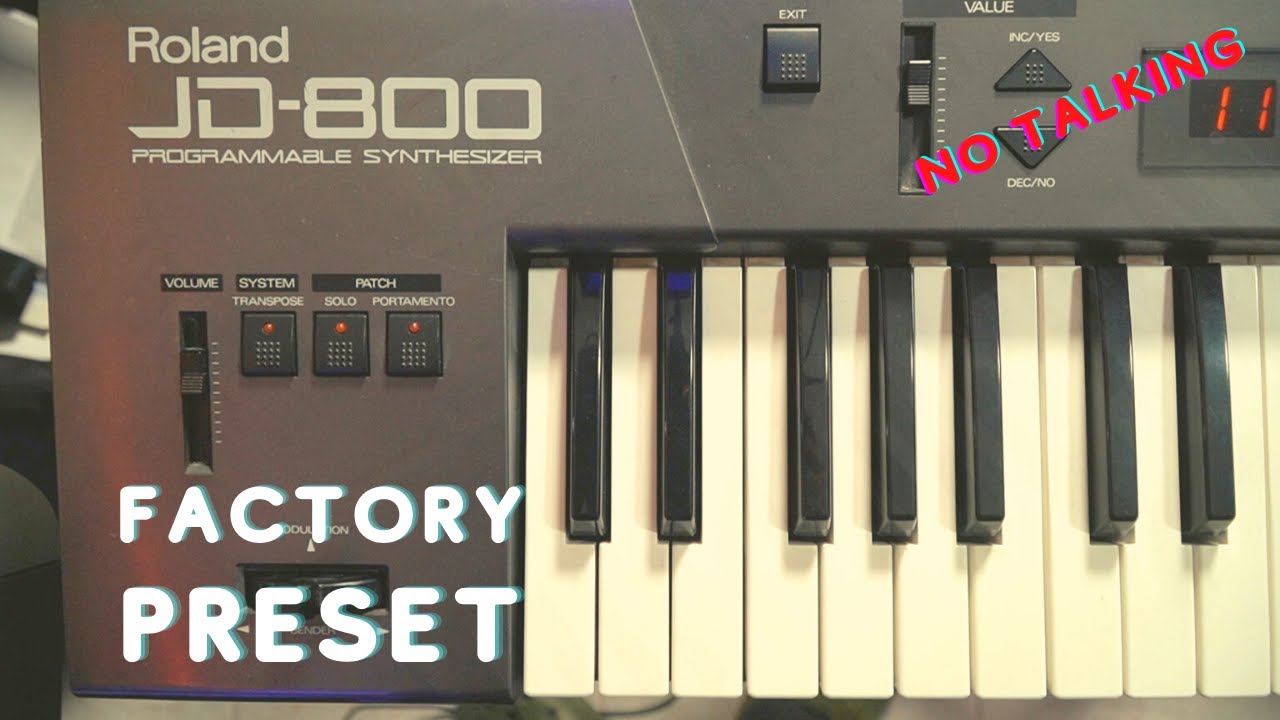 ROLAND JD 800 Classic Factory Preset (NO TALKING) #roland#jd800#preset#
