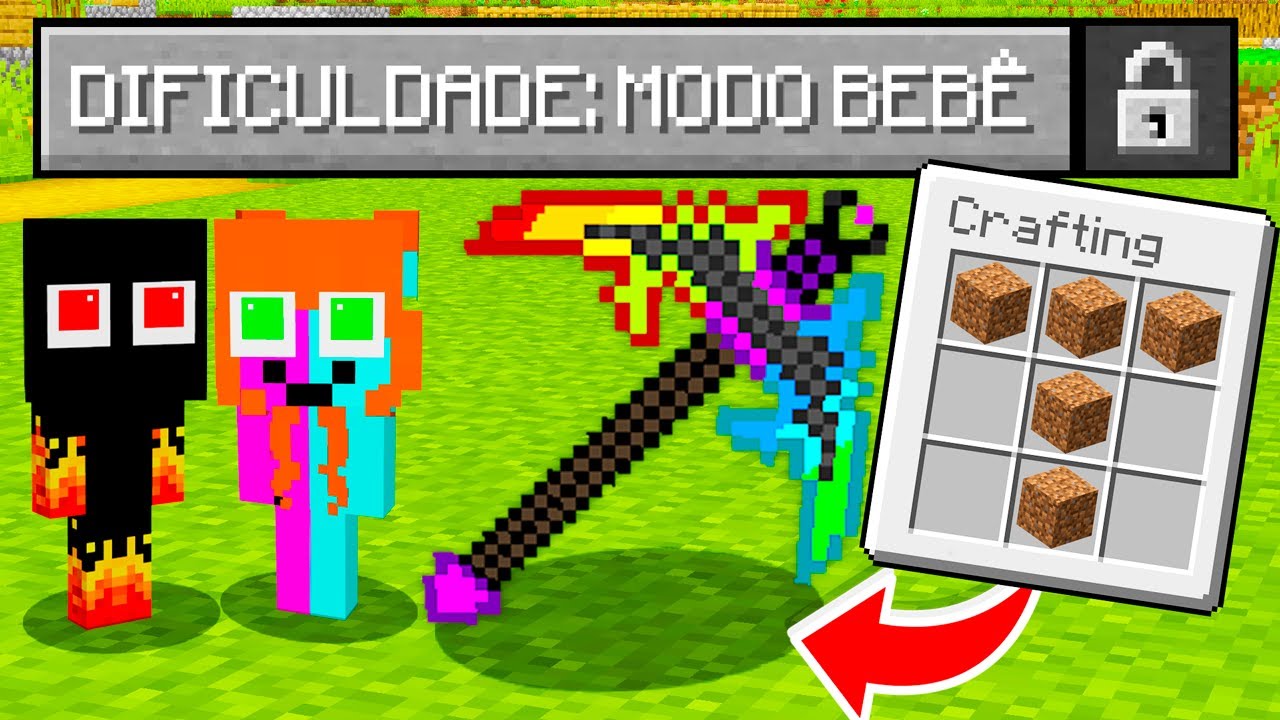 ZERANDO MINECRAFT NO MODO BEB&Ecirc; ULTRA MEGA F&Aacute;CIL