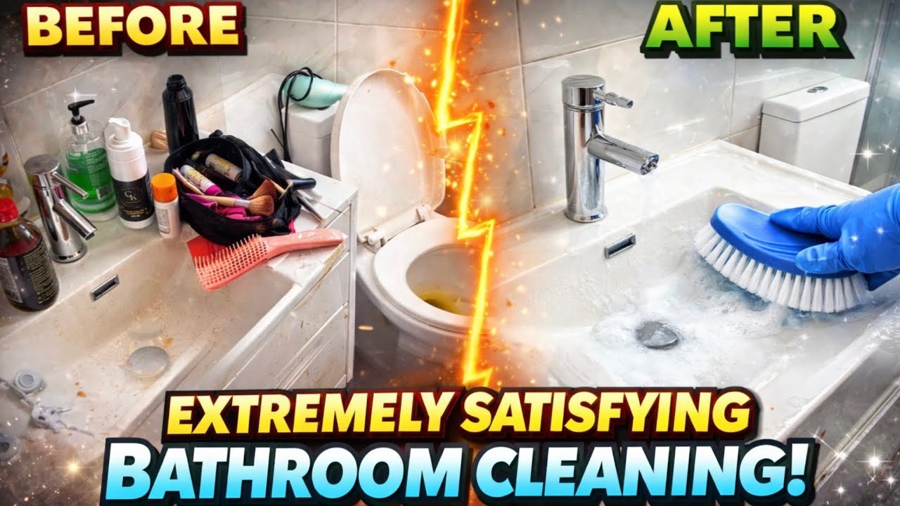 EXTREME Bathroom Cleaning Transformation | Deep Clean ASMR Before & After
