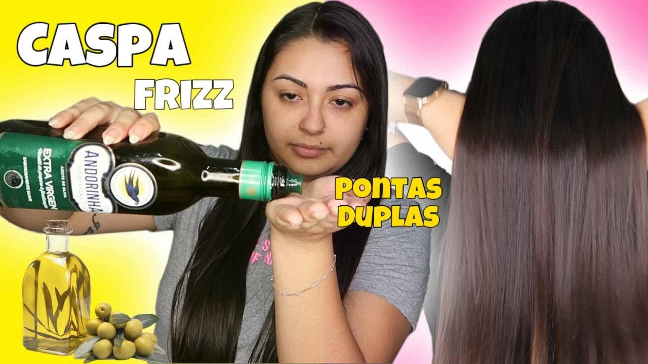 UMECTAÇÃO P/ CONTROLAR CASPA, FRIZZ E PONTAS DUPLAS C/ AZEITE DE OLIVA! #cronogramacapilar