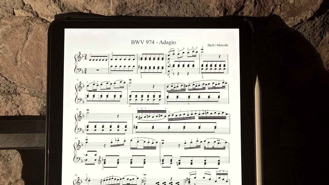 Bach/Marcello BWV 974 (🎹rcm)