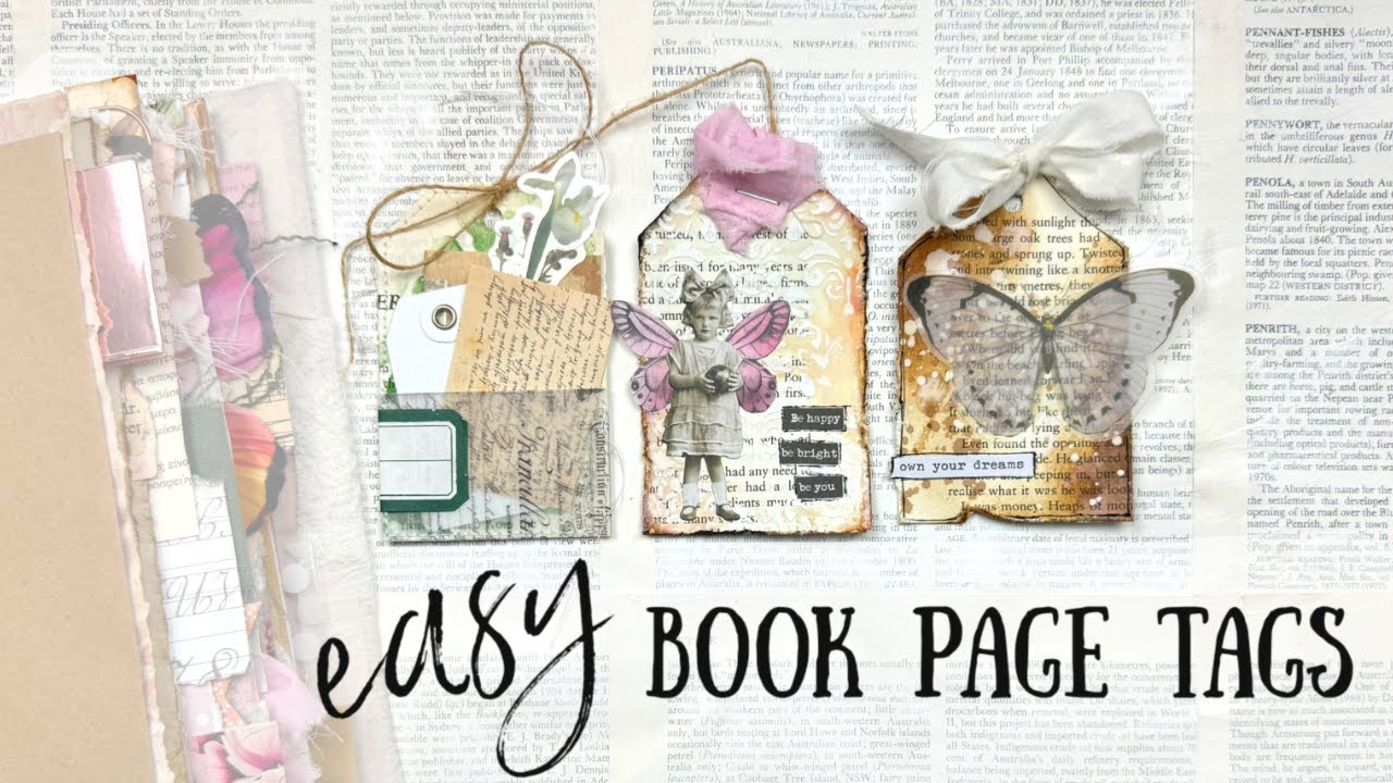 3 EASY ideas for Book Page Tags | My Big Fat Pink Journal No18🩷🌸