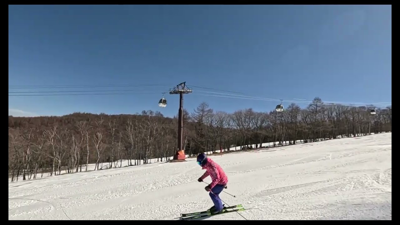 2026/03/17 (火) 白樺高原国際スキー場 午前中の様子 お友達と整地、コブ？？