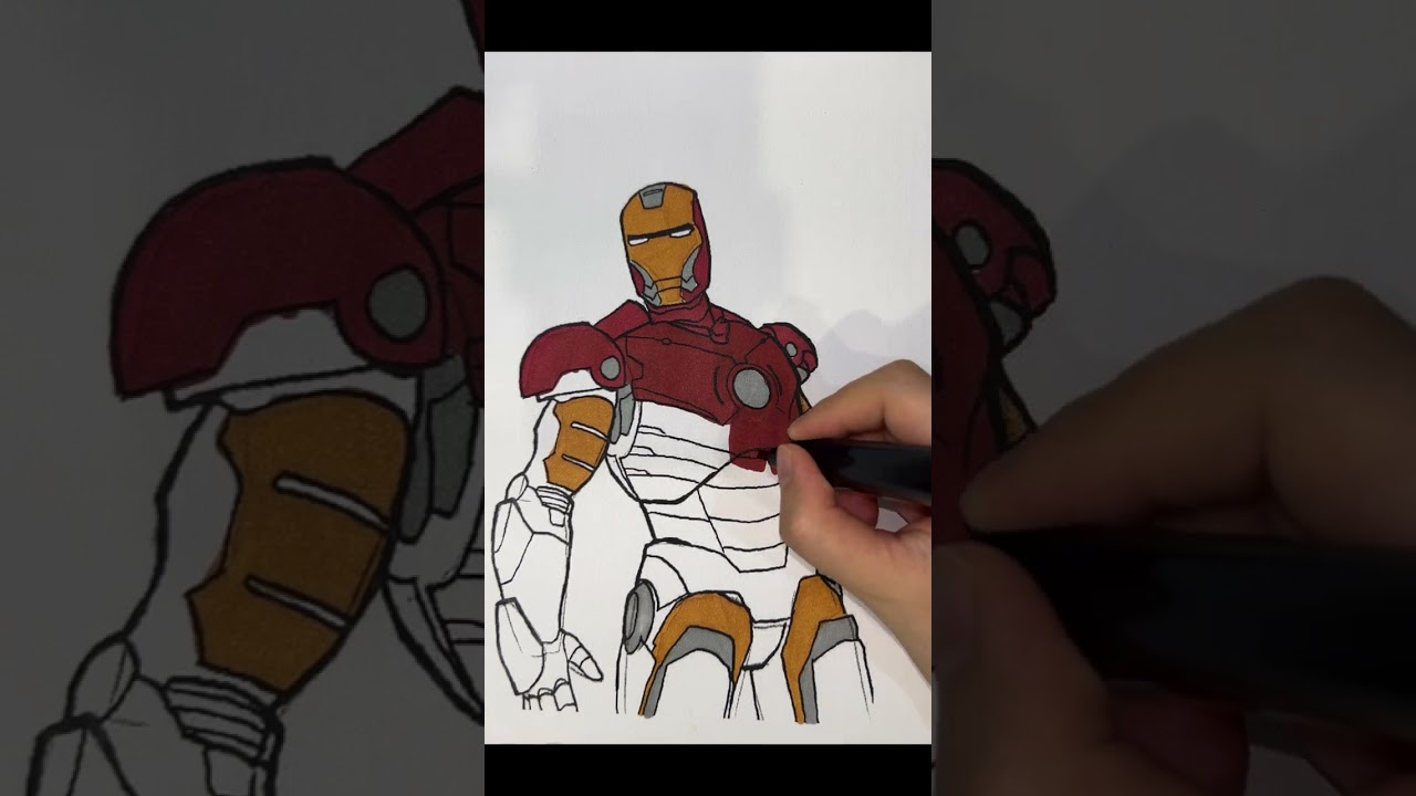 Iron Man Coloring for Kids and Adults | Fun & Relaxing Art Video🦸‍♂️