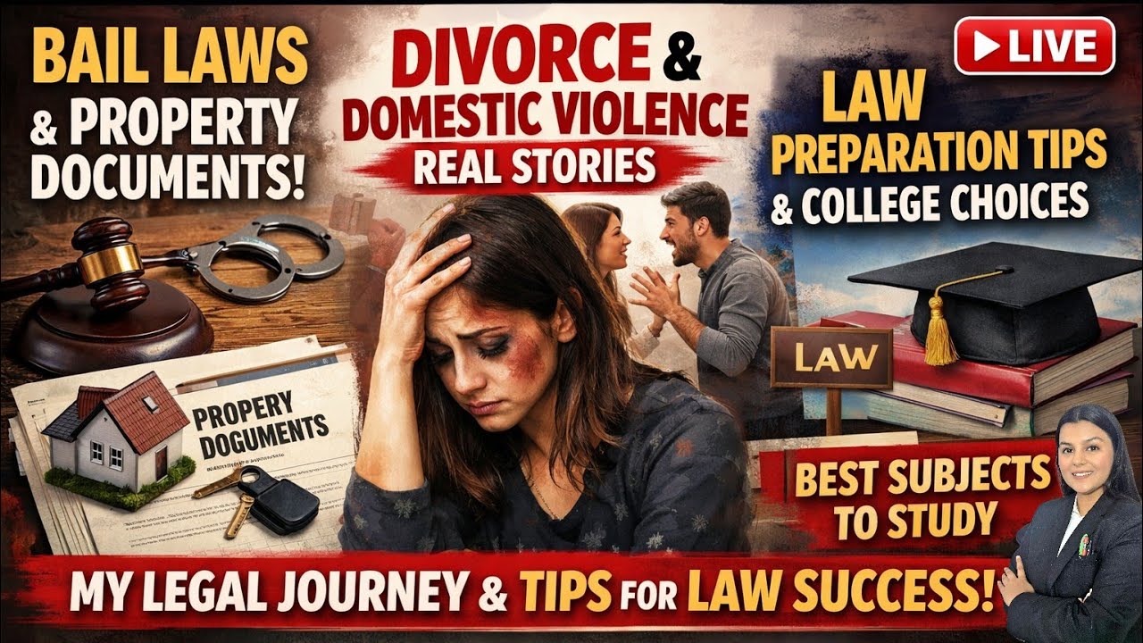 Bail, Property, Divorce, Law Career | Real Cases & Legal Truths (LIVE Session) #bail #divorcecase