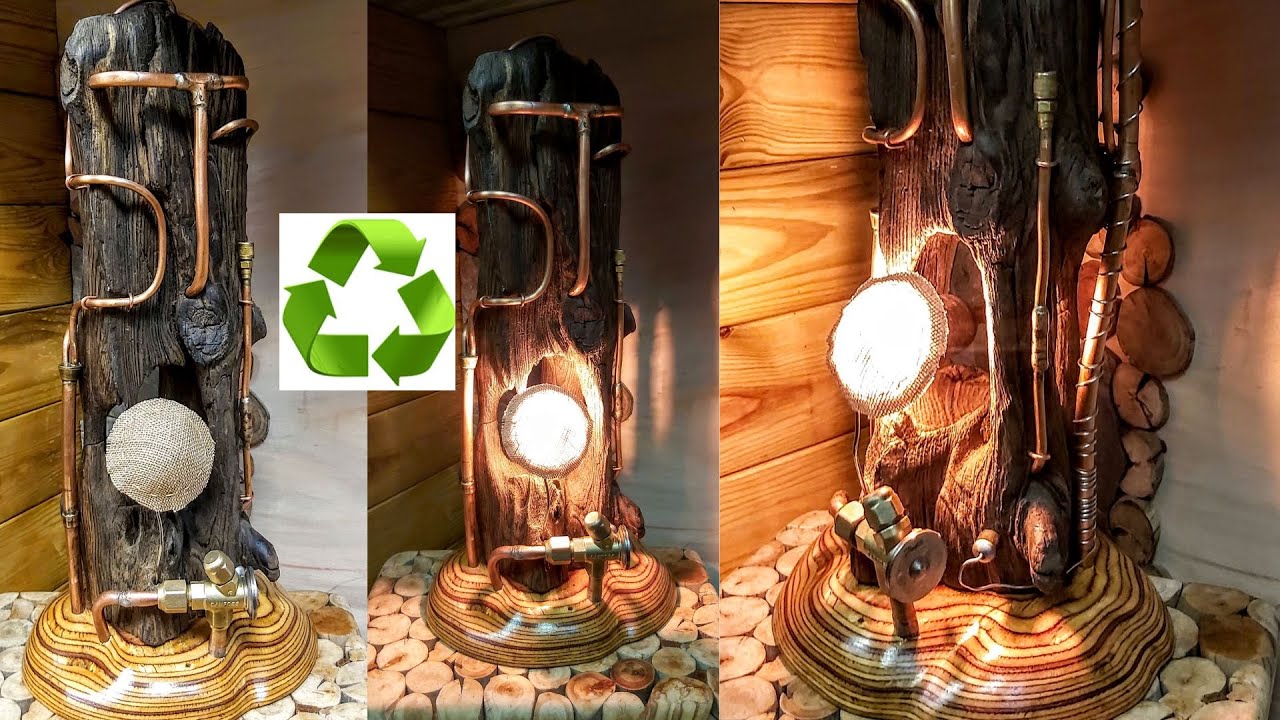 Lampara Vintage de Tronco / Trunk vintage lamp