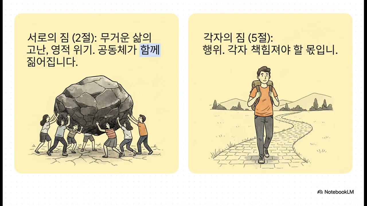 갈라디아서 6장1-10절  공동체와 책임-서로의 짐을 지라