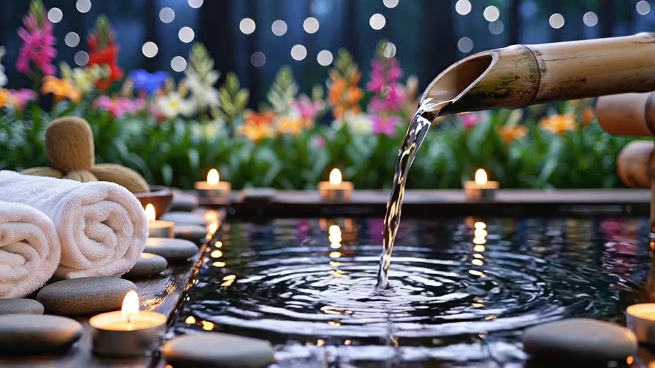 Healing Piano + Water Sounds 🍃 Relaxing Music for Stress Relief, Spa Music Relaxation, Deep Sleep