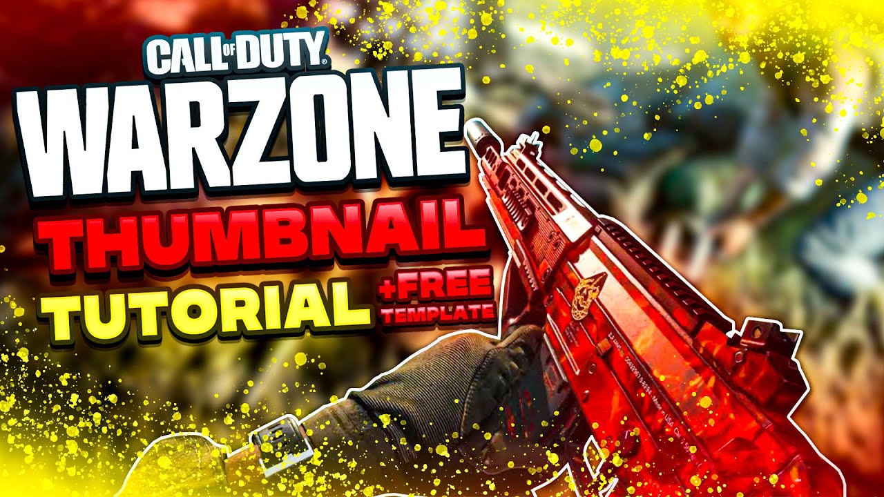 COD Warzone Thumbnail Tutorial (+FREE TEMPLATE!!) - Photoshop