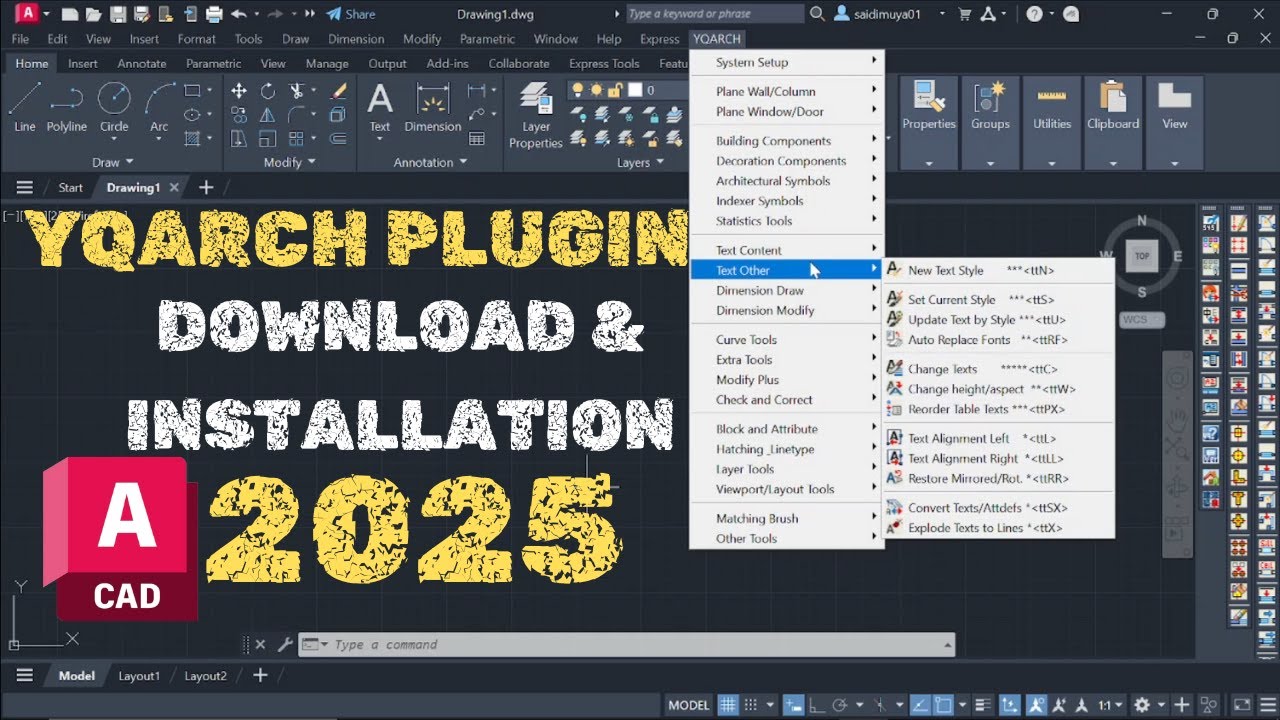 How to Download and Install YQArch Plugin for AutoCAD 2025