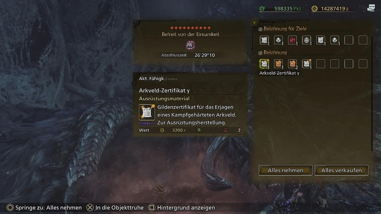 MHW:ARKVELD 10-STERNE Zum2TenMalBesiegt.4Try(Pures Chaos XD) Dafür👑2Tickets 0-Amulette Nehm Ich^^