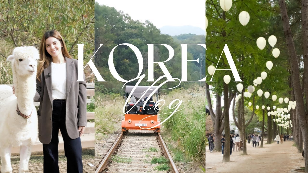 KOREA VLOG | Exploring Nami Island, Gangchon Rail Bike and Alpaca World | Mari
