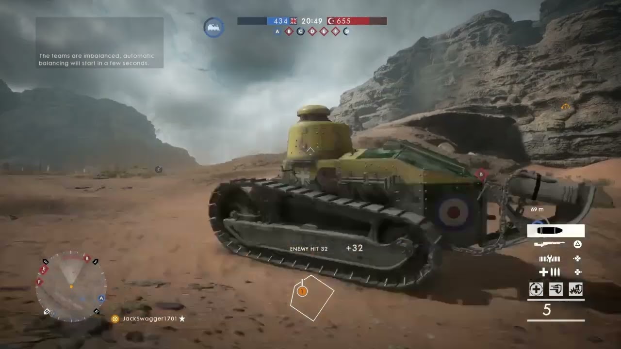 BATTLEFIELD 1 ft-17 light tank gameplay