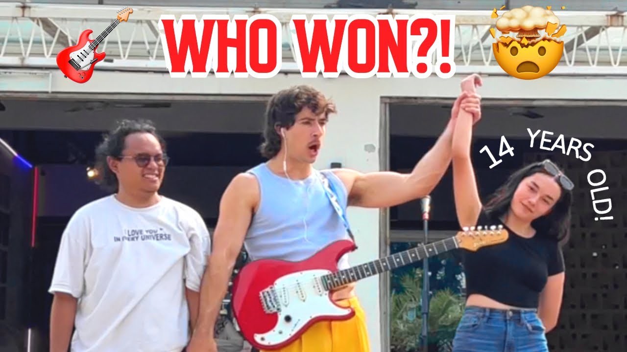 14 YEAR OLD VS PROFESSIONAL 🎸 INSANE GUITAR BATTLE!! 🤯 BUT WHO WON?!