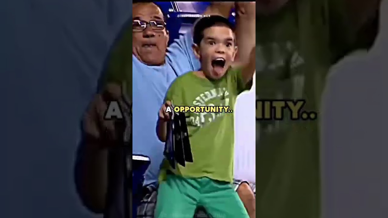 Kid celebrating in stadium | boy opening tshirt in stadium |