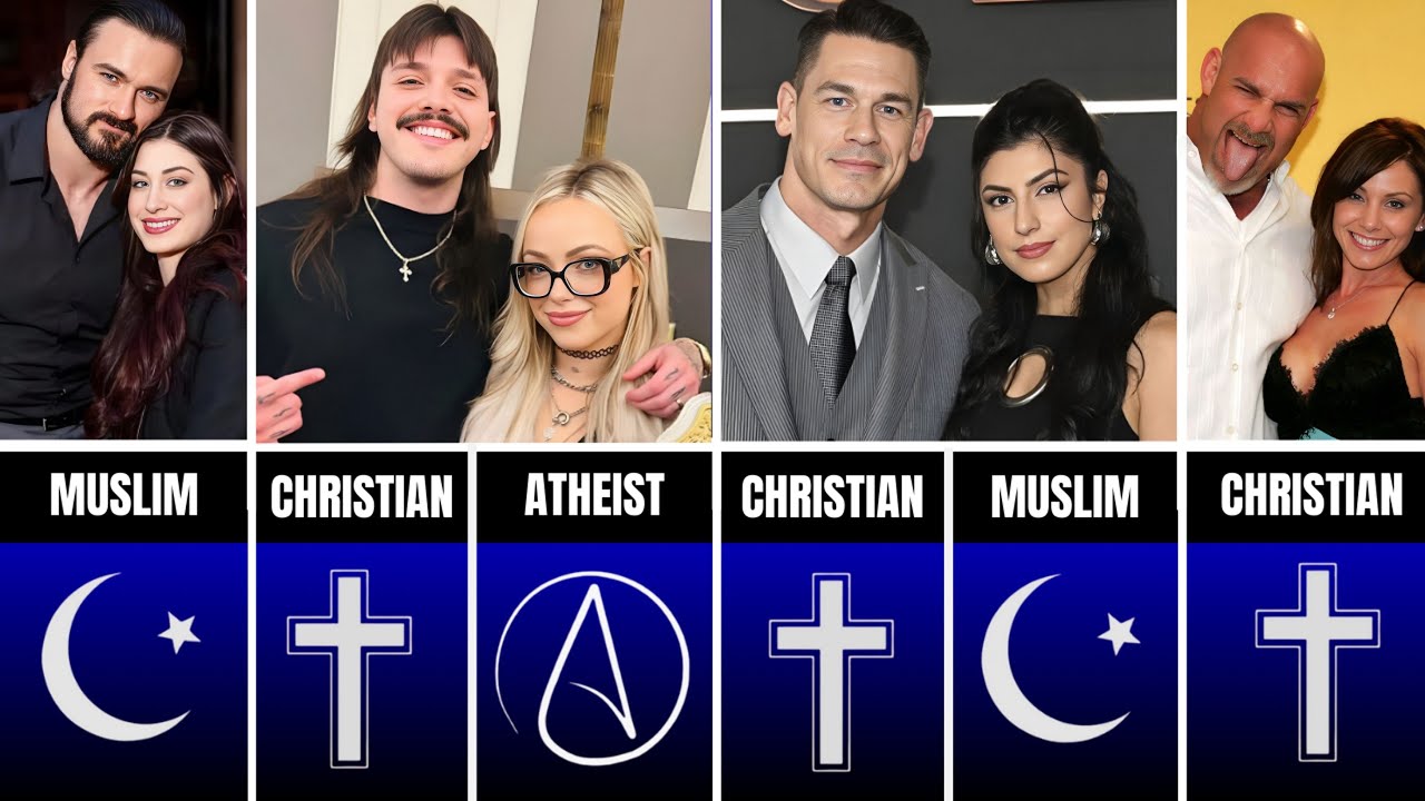 Religion of WWE Wrestlers and Their Wives - Surprising Differences!