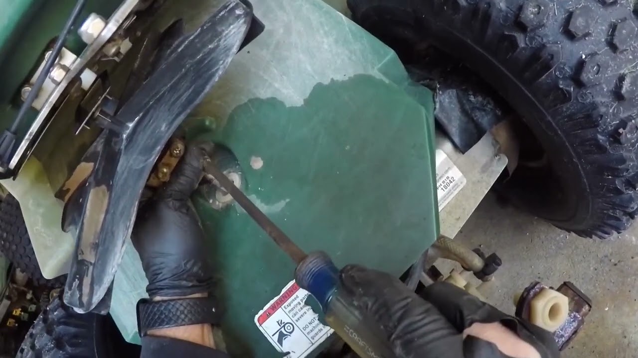 PermaGreen Triumph spreader front brake assembly replacement and pull cord assembly overhaul.