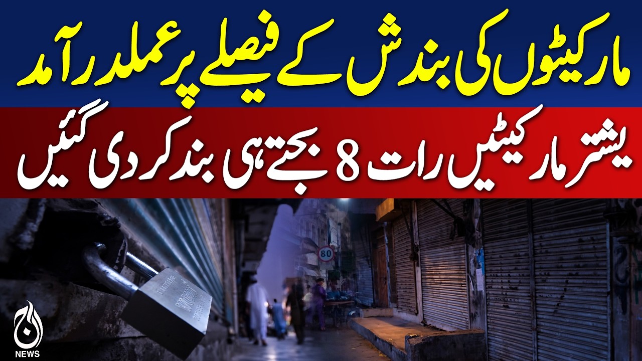 Markets Closed Early | Businesses Shut by 8 PM Nationwide - Aaj News