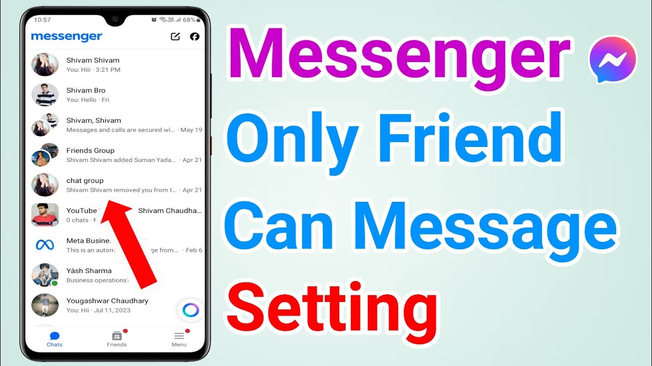 Messenger Only Friend Can Message Setting