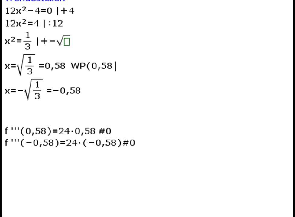 Funktionsuntersuchung f(x)=x^4-2x^2 - Video 5