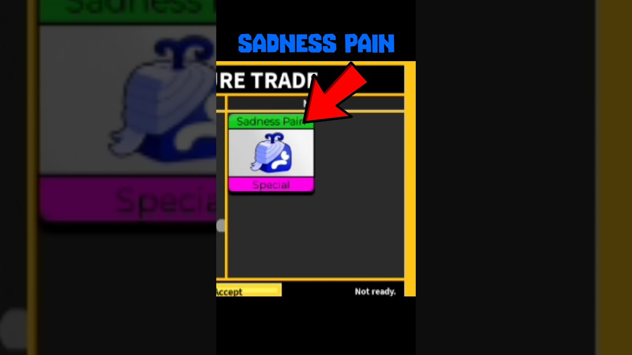 Trading for Sadness Pain skin in Bloxfruits