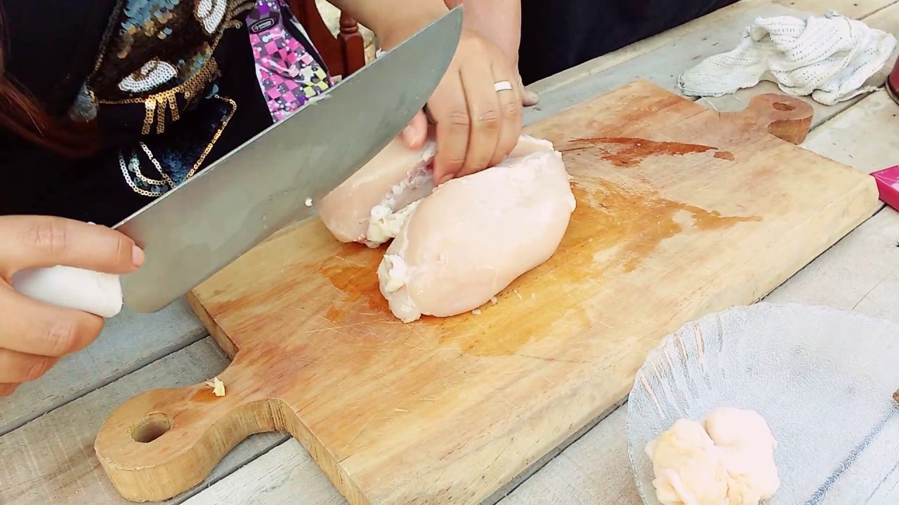 Como filetear la pechuga de pollo para milanesas