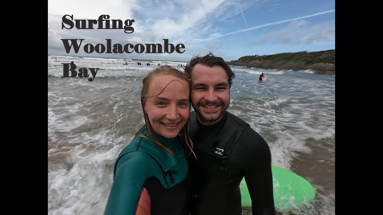 SURFING Woolacombe Bay, Devon // Travel Vlog