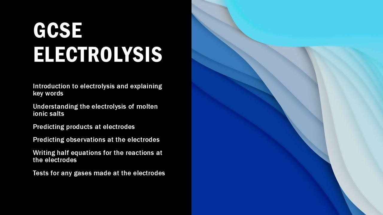 GCSE Electrolysis. An introduction  and explanation of electrolysis of molten ionic compounds.