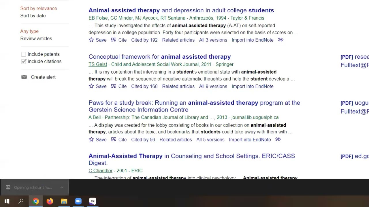 EndNote 20 for Windows - Exporting from Google Scholar