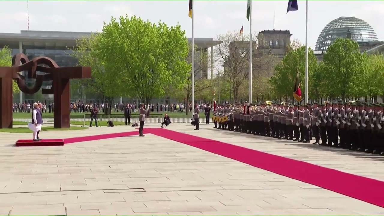 Ceremonial Welcome & Guard of Honour of PM Modi in Berlin, Germany