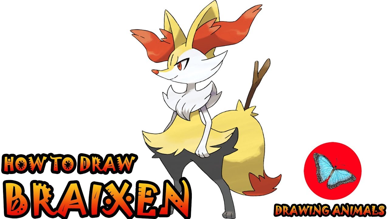 How To Draw Braixen Pokemon | Drawing Animals