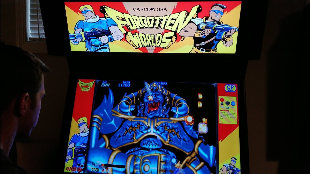 Forgotten Worlds Arcade Cabinet MAME Playthrough w/ Hypermarquee