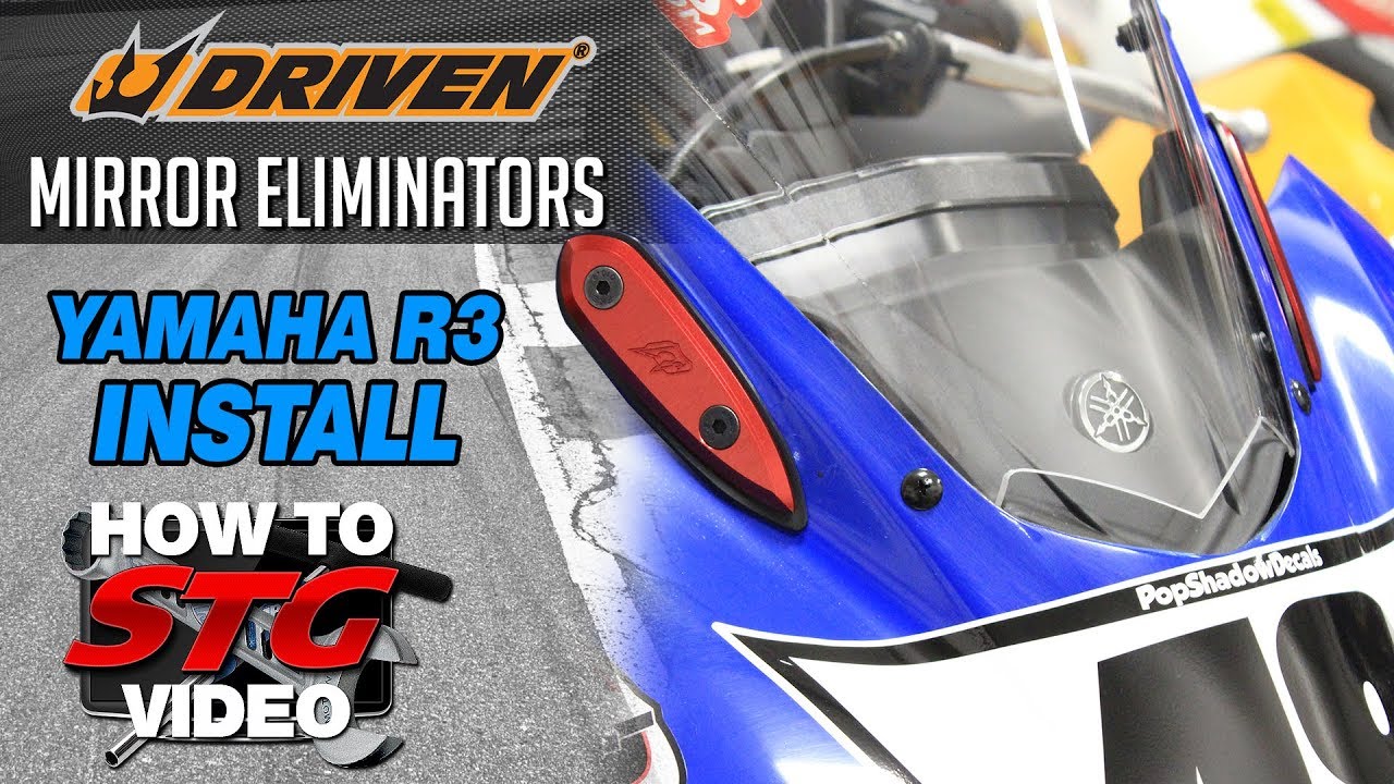 How to Install Driven Mirror Eliminators on a 15-17 Yamaha YZF-R3 from Sportbiketrackgear.com