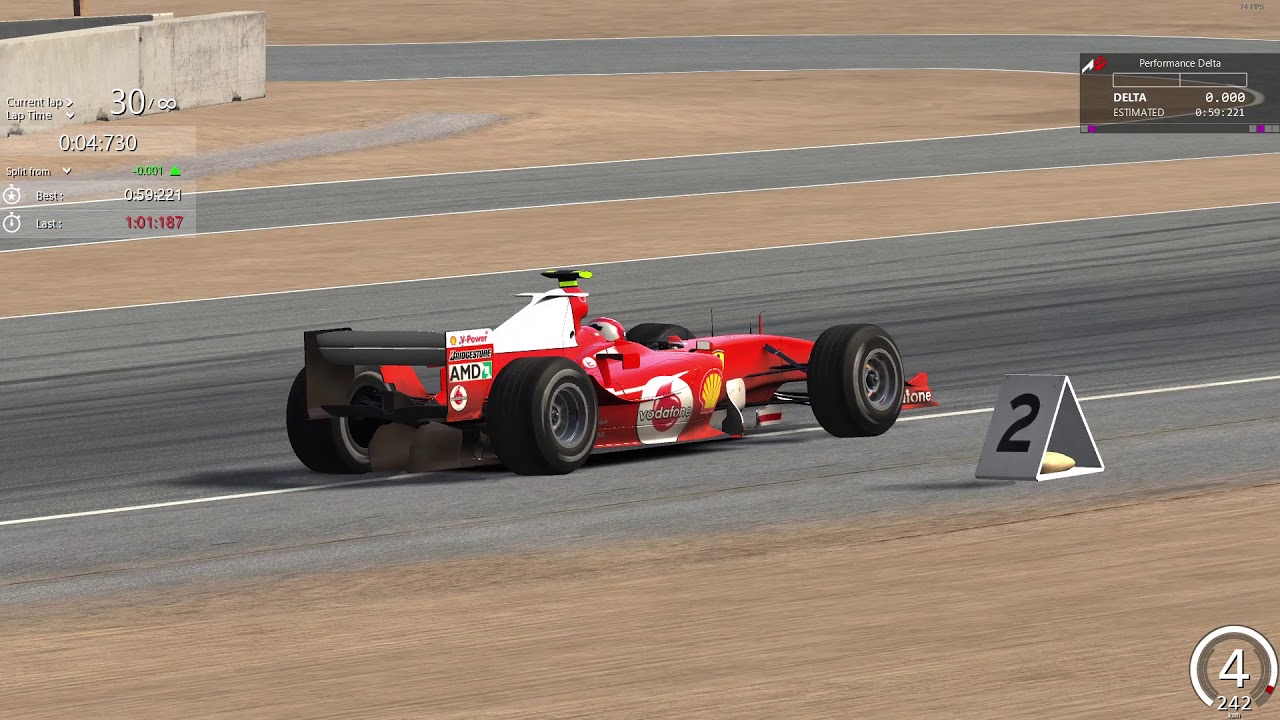 Assetto Corsa - Laguna Seca F2004 RSR World record 59.088 (former)