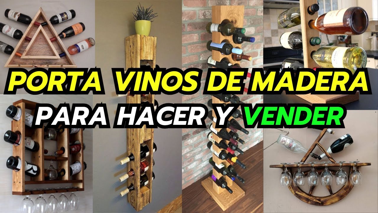 PORTA VINOS de MADERA🍷 Que Puedes Crear y VENDER 💵