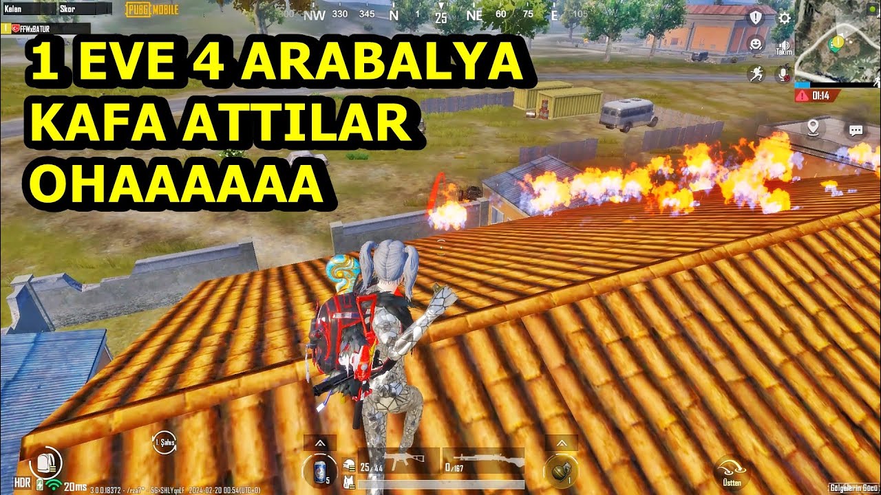 +30 KİLL !   BİR EVE DÖRT ARABAYLA KAFA ATTILAR ! SOLO SQUAD PUBG MOBİLE