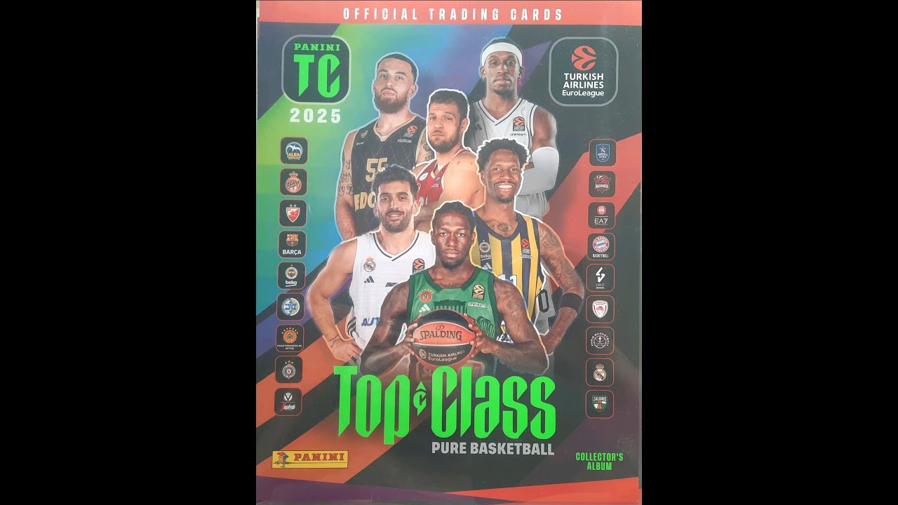 Panini COMPLETE Top Class Basketball Euro League 2025 card album review.